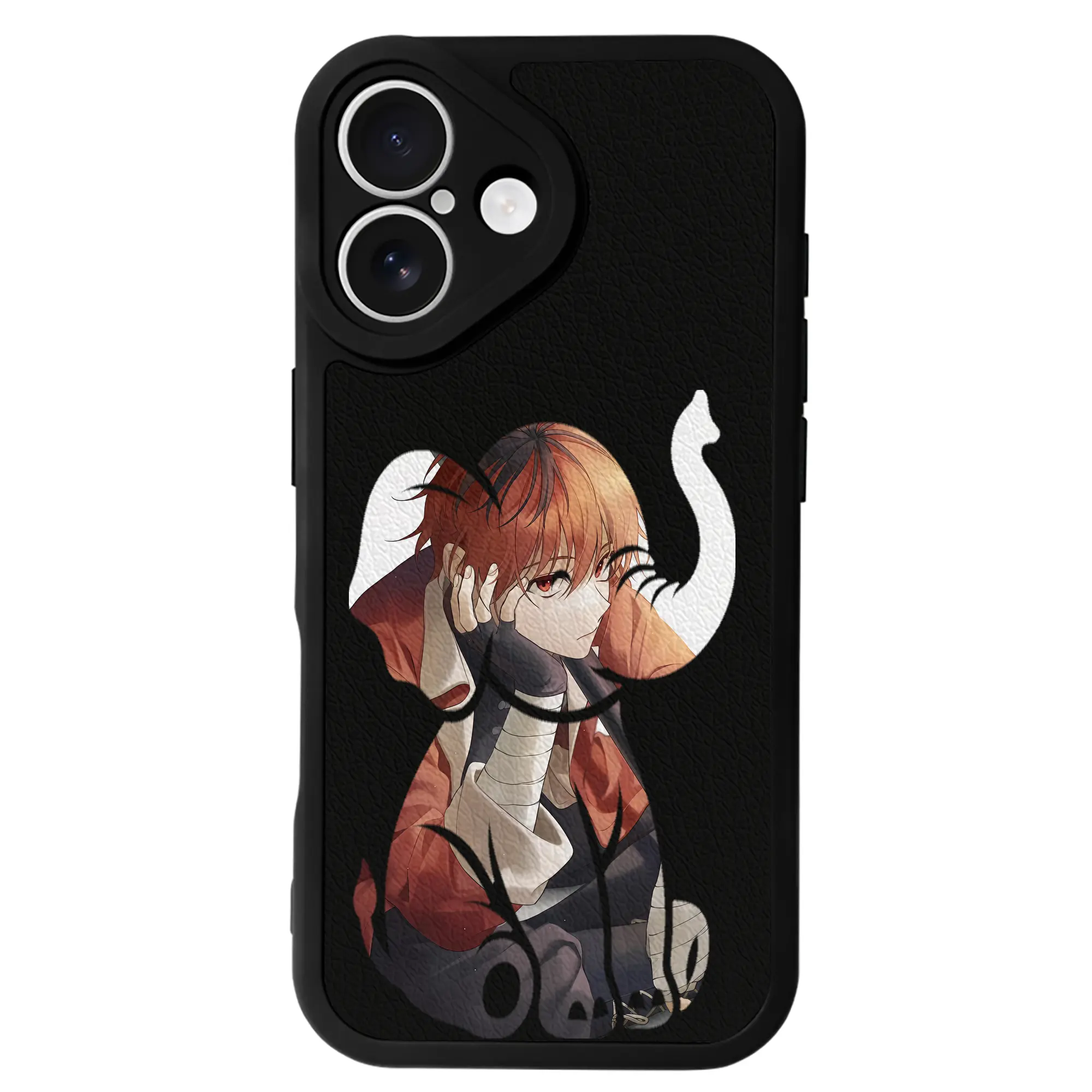 葬送のフリーレン（Frieren） グッズ,シュタルク（Stark） - IPhone 16シリーズ対応 ・ シリコンスマホケース ・ レザー調 ・ 高精度フィット ・ 耐衝撃 ・ ワイヤレス充電対応 ・ 精密カット